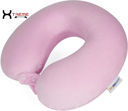 Experience Unmatched Comfort with Our 100% Pure Memory Foam Travel Neck Pillow - Perfect for Airplane, Car, Home & Office with Easy-to-Clean Washable Cover in Black