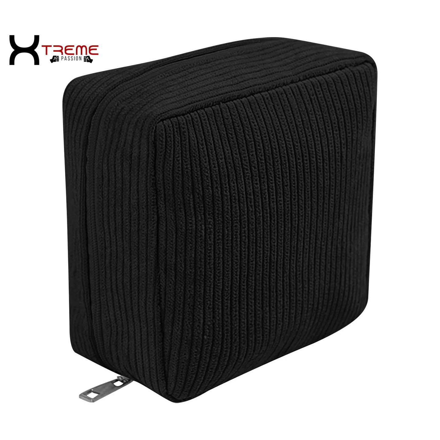 Stylish Black Makeup Bag - Large Capacity Travel Toiletries & Cosmetic Storage Tote with Brush Organizer