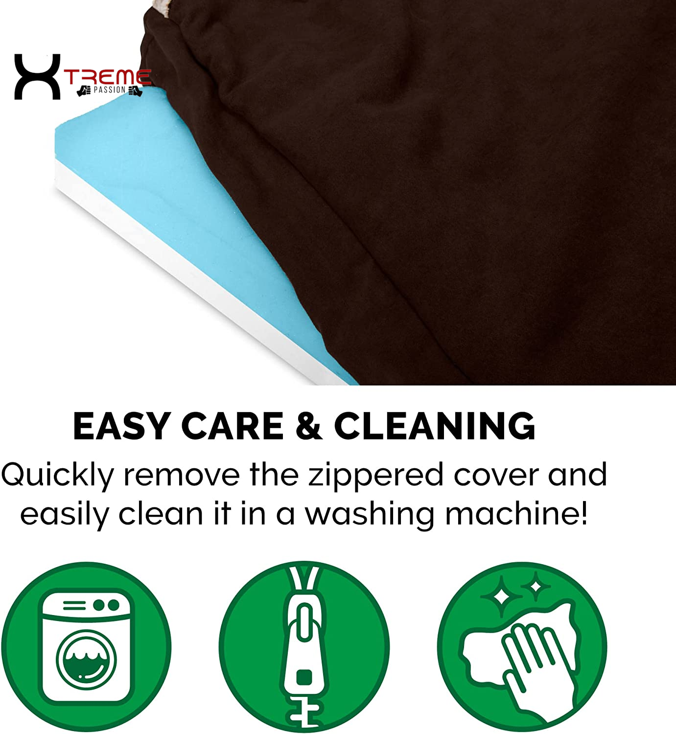 Ultimate Comfort for Your Furry Friend: Large Cooling Gel Dog Bed with Removable Washable Cover - Cozy Berber & Suede Top for Medium to Large Dogs Up to 55 lbs in Stylish Espresso