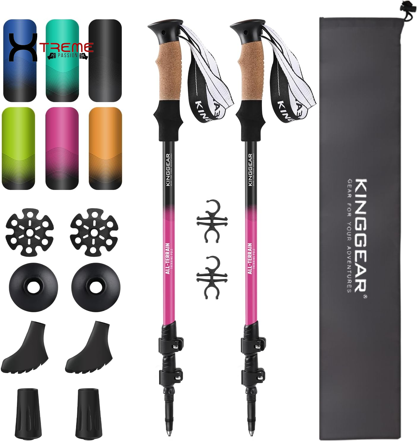 XtremePassion Ultra-Light Professional Hiking Poles - Adventure Ready
