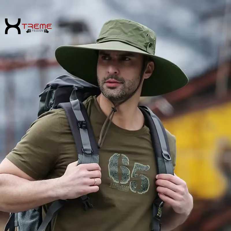 Ultimate Sun Protection Fishing Hat - Breathable Mesh Cap for Outdoor Adventures, Hiking, and Camping - Stylish Anti-UV Men's Panama Hat