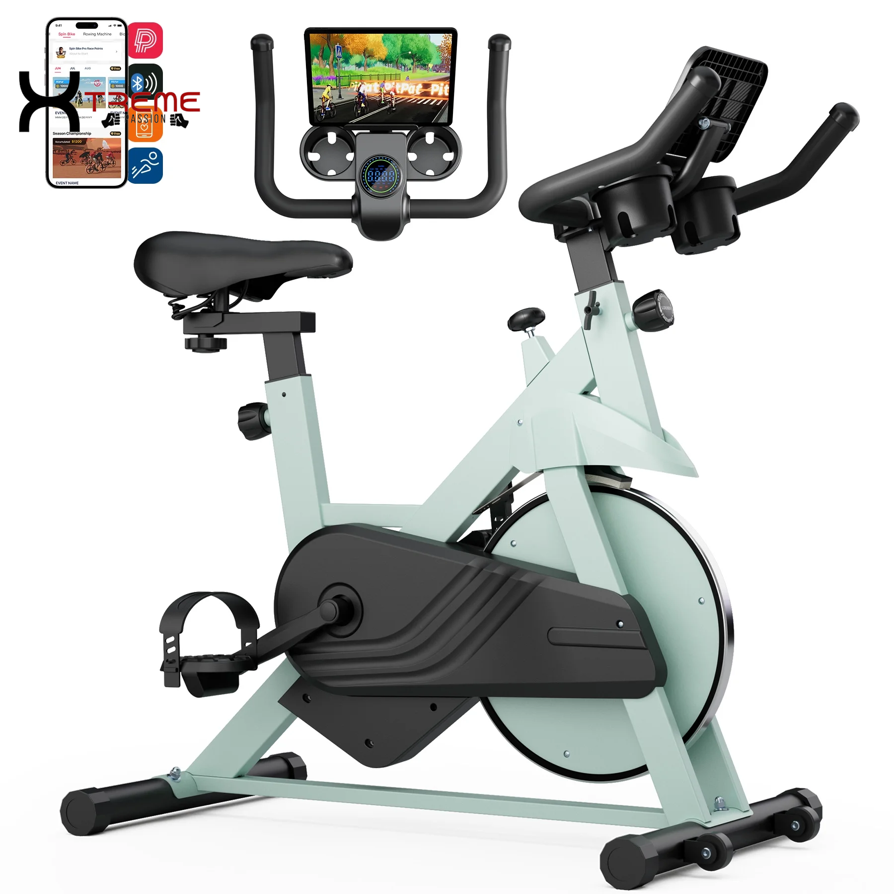 Transform Your Fitness Routine with the Revolutionary Indoor Exercise Bike - Adjustable Resistance, Supports 300 Lbs, Perfect for Home & Office Cardio Workouts!