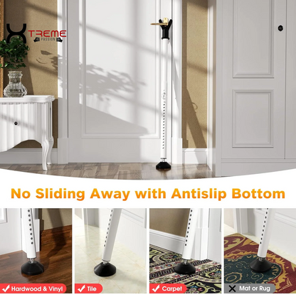 Ultimate Adjustable Sliding Door Security Bar - Custom Fit 28-45 Inch Home Protection for Apartments and Bedrooms