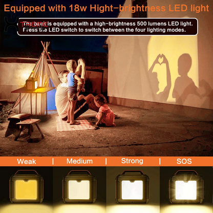 300W Portable Power Station - 296Wh Solar Generator with Quick Charge, 110V AC Outlets, DC Ports, and LED Flashlight