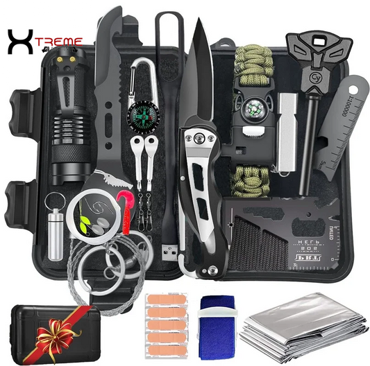 35-in-1 Ultimate Survival Kit - Essential Emergency Gear for Camping, Fishing, and Hunting - Perfect Gift for Men!