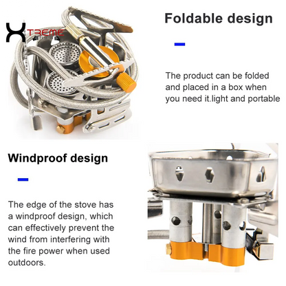Portable High-Power Camping Gas Stove - Perfect for Picnics, Barbecues, and Outdoor Adventures!