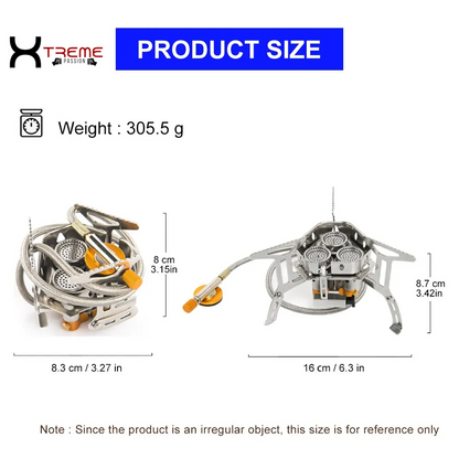 Portable High-Power Camping Gas Stove - Perfect for Picnics, Barbecues, and Outdoor Adventures!
