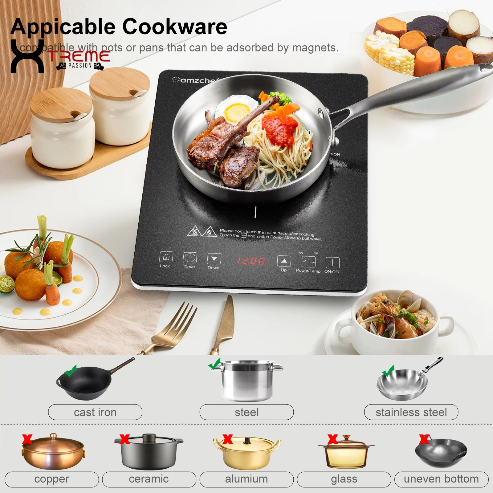 Versatile Multi-Burner Induction Cooktop for Effortless Cooking