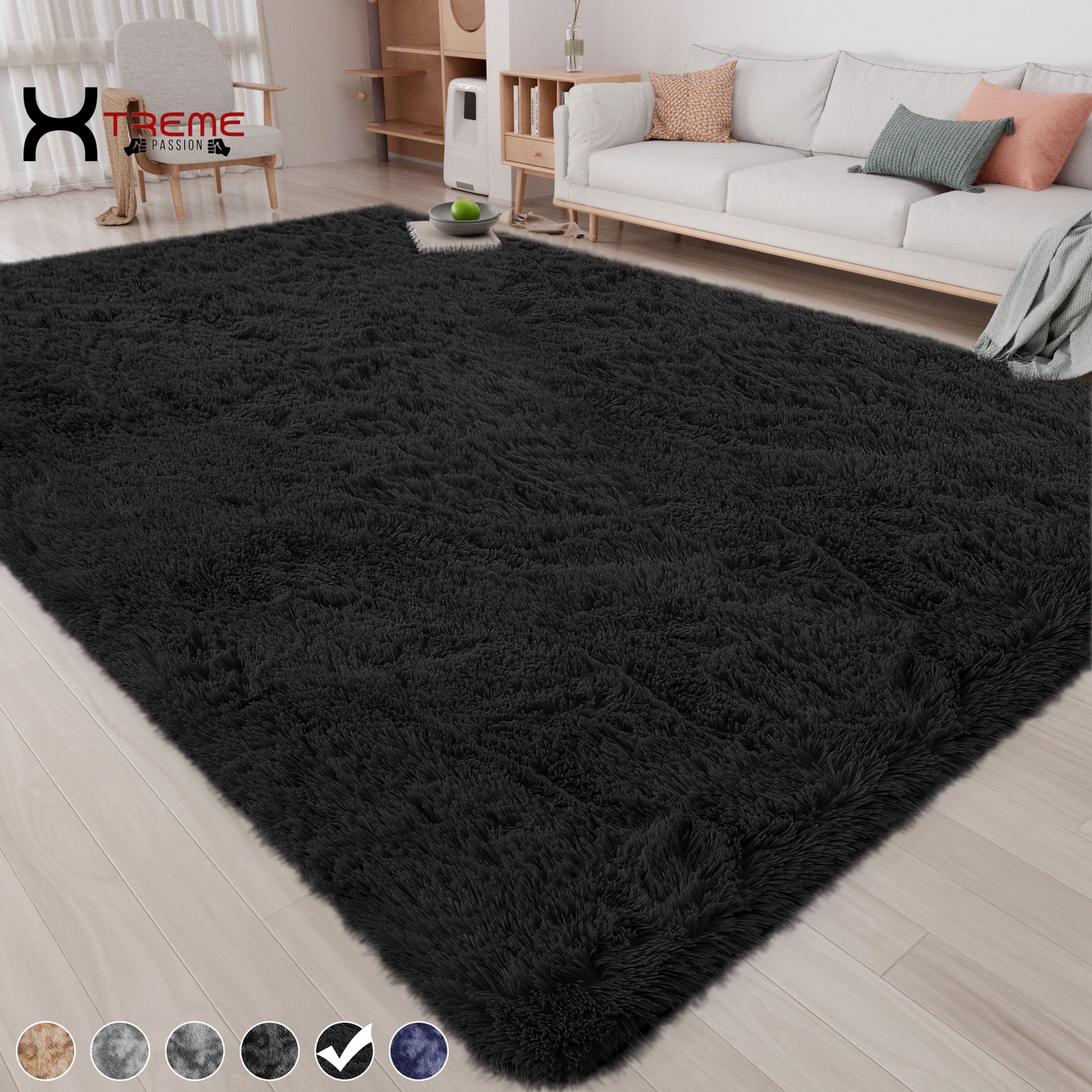Indulge in Luxury with Our 8x10 Soft Fluffy Camel Area Rug - Perfect for Modern Living Spaces!