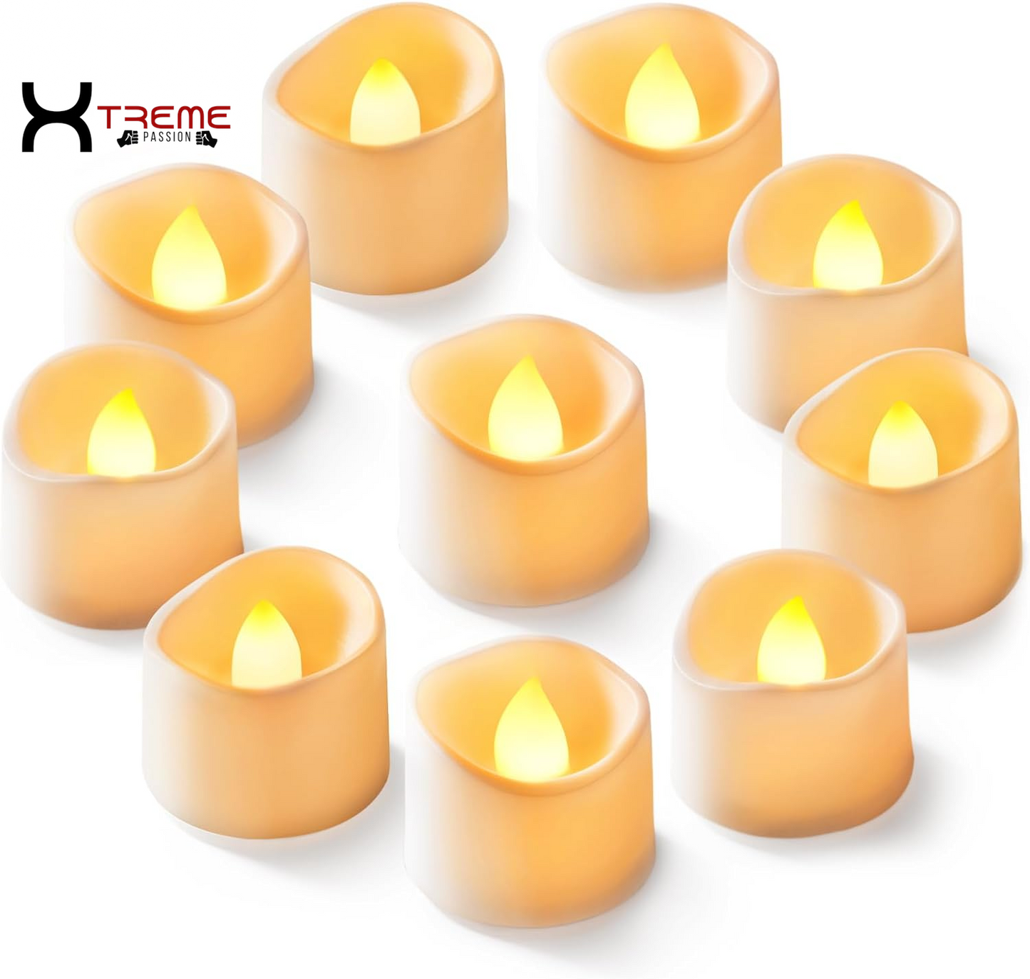 24Pcs Flickering Flameless LED Tea Lights - 200+ Hours of Battery-Operated Ambiance for Weddings, Anniversaries, Halloween, and Christmas Decor