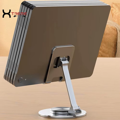 Revolutionary 360° Rotating Metal Desk Phone Holder Stand - Elevate Your iPhone, Smartphone & Tablet Experience for Effortless Viewing and Reading
