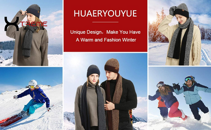 Ultimate Men's Winter Essentials: Cozy Knit Beanie, Warm Scarf & Touchscreen Gloves Set