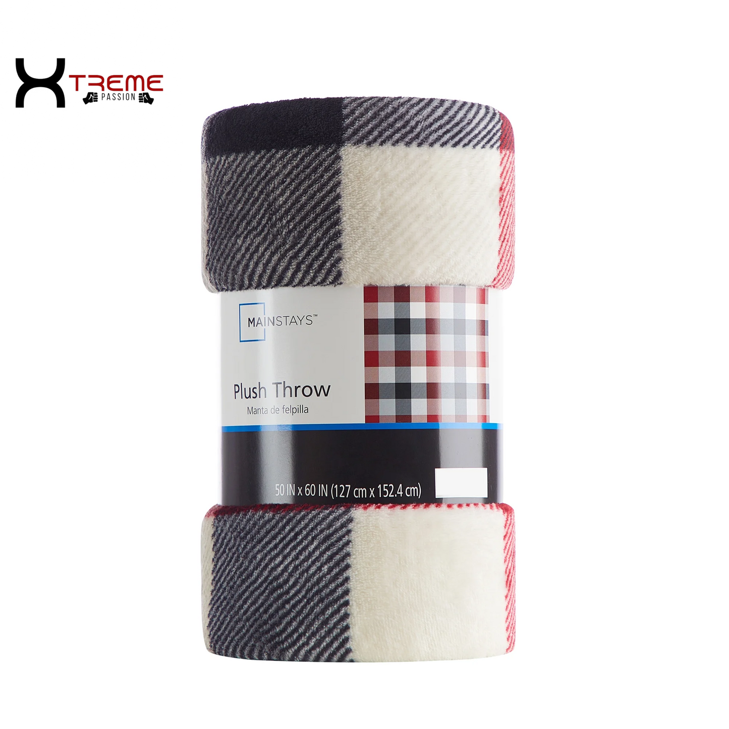 Snuggle Up in Style with Our Cozy Red Plaid Plush Throw Blanket - Ideal for All Ages, 50" x 60"