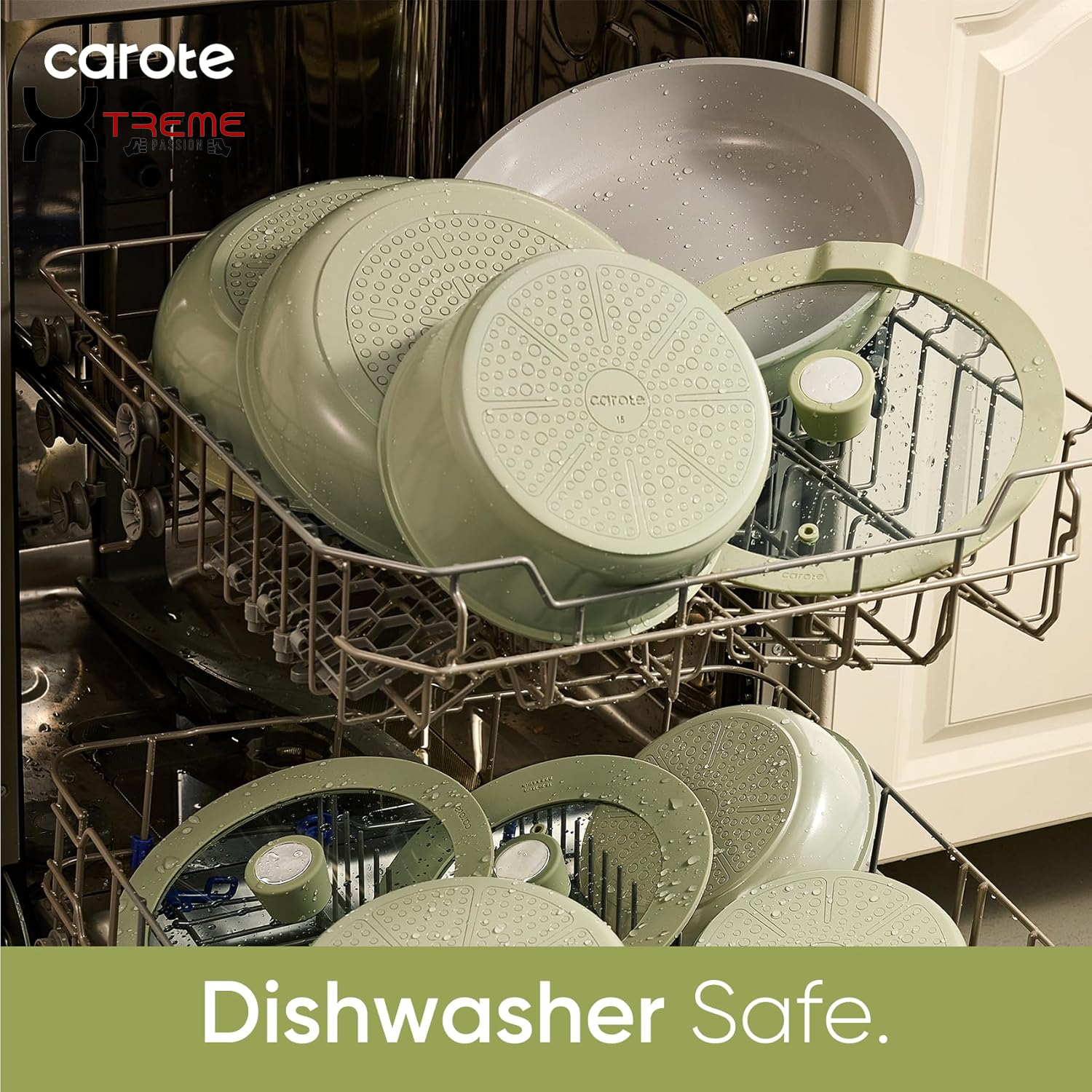 Elevate Your Culinary Skills with the 27-Piece Eco-Friendly Nonstick Ceramic Cookware Set in Stylish Green - Perfect for Home, RV, and Camping!