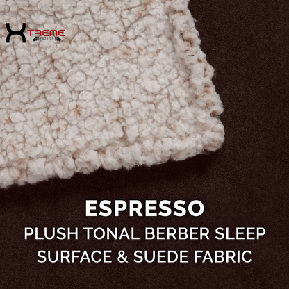 Ultimate Comfort for Your Furry Friend: Large Cooling Gel Dog Bed with Removable Washable Cover - Cozy Berber & Suede Top for Medium to Large Dogs Up to 55 lbs in Stylish Espresso