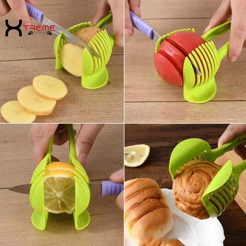 Versatile Handheld Tomato Slicer & Fruit/Vegetable Cutter - Essential Kitchen Gadget for Effortless Food Prep!