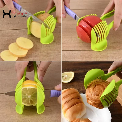 Versatile Handheld Tomato Slicer & Fruit/Vegetable Cutter - Essential Kitchen Gadget for Effortless Food Prep!