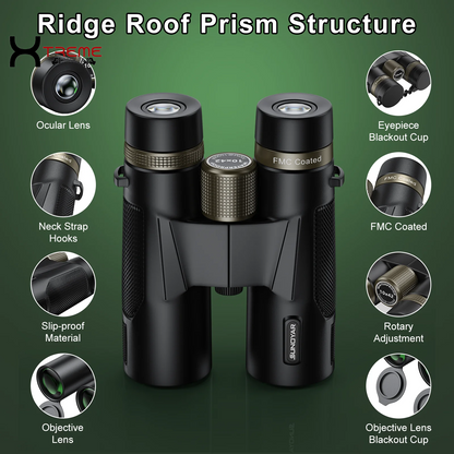 Unleash Your Outdoor Adventures with the 10X42 HD Professional Binoculars - Waterproof, BAK4 Prism, Includes Phone Adapter & Case for Bird Watching, Hiking & Travel