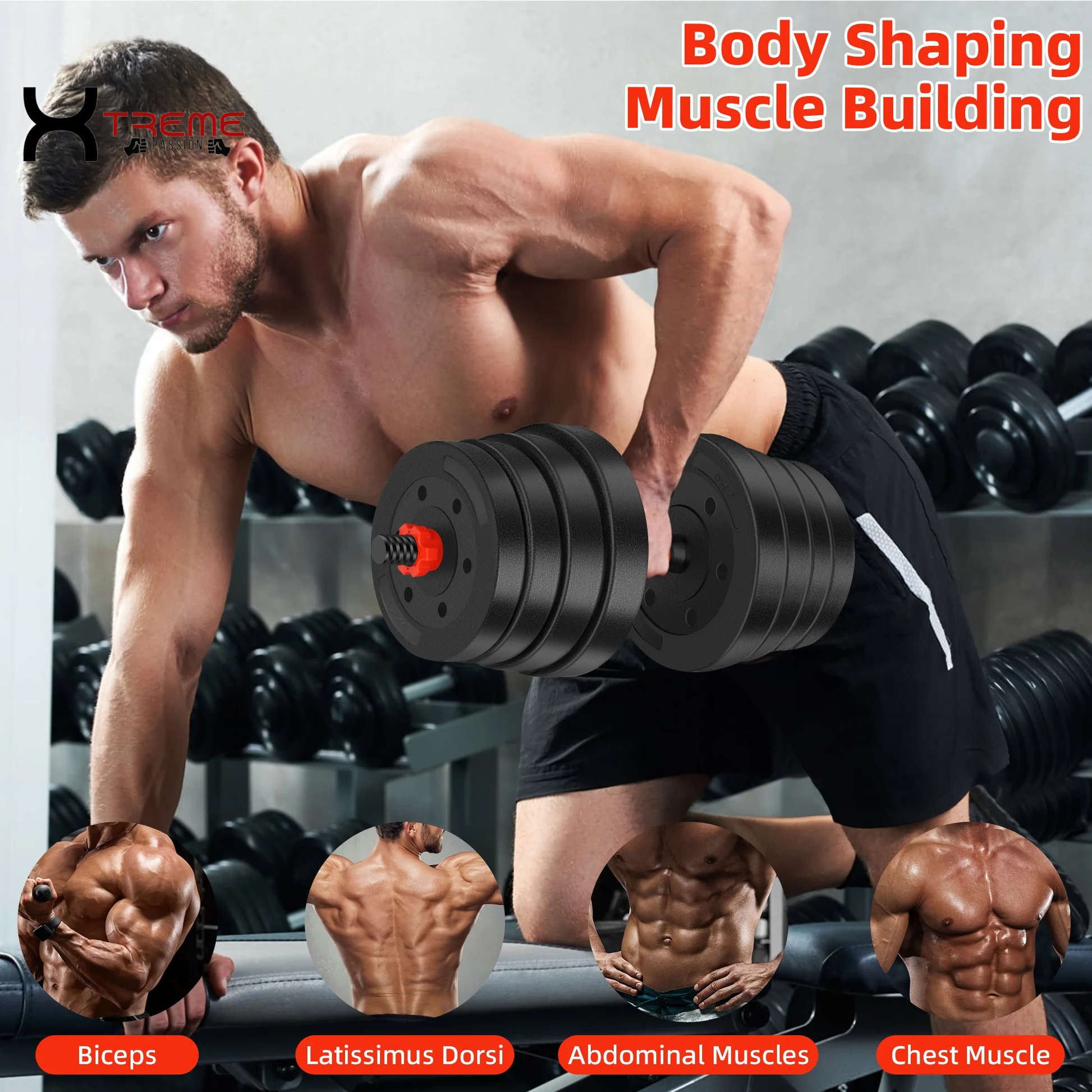 Transform Your Home Workouts with the 66 LBS Adjustable Dumbbell Set – Ultimate Versatility and Sleek Design for All Fitness Levels