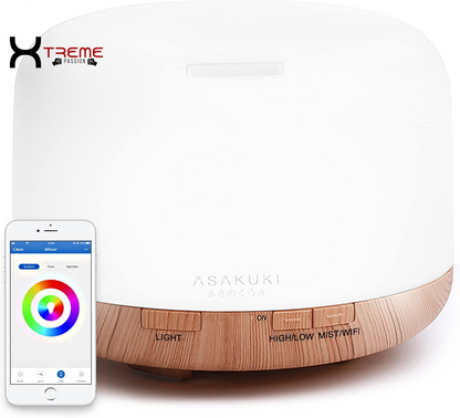 Transform Your Space with the 500ml Ultrasonic Essential Oil Diffuser - Aromatherapy Humidifier Featuring Remote Control, 7 LED Colors, Timer & Auto Shut-Off for Large Areas