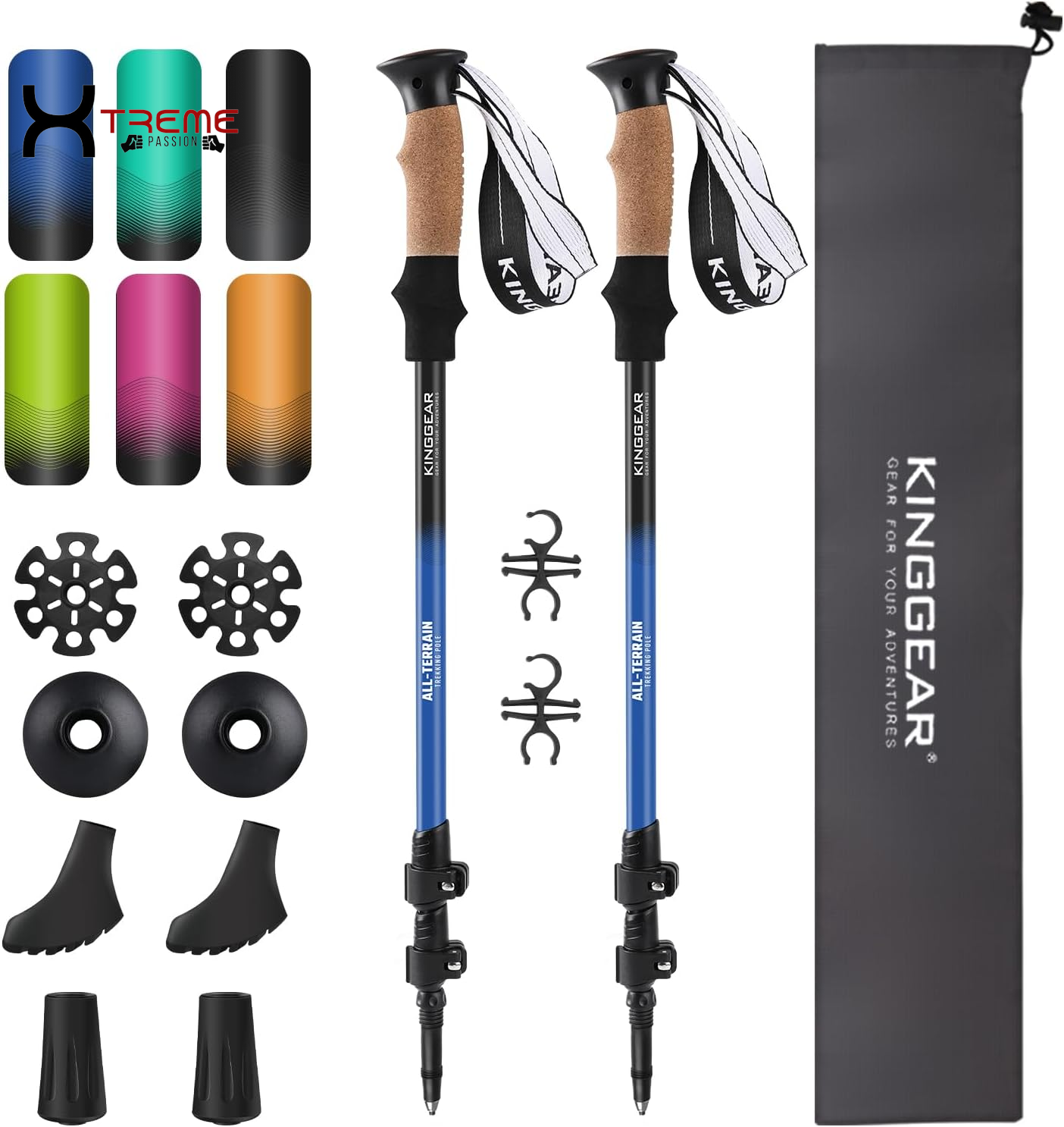 XtremePassion Ultra-Light Professional Hiking Poles - Adventure Ready