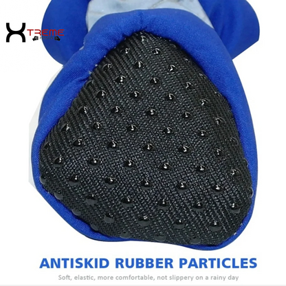 4Pcs Waterproof Pet Dog Shoes - Anti-Slip Rain Boots for Small Dogs & Cats - Stylish Blue Booties for Paws