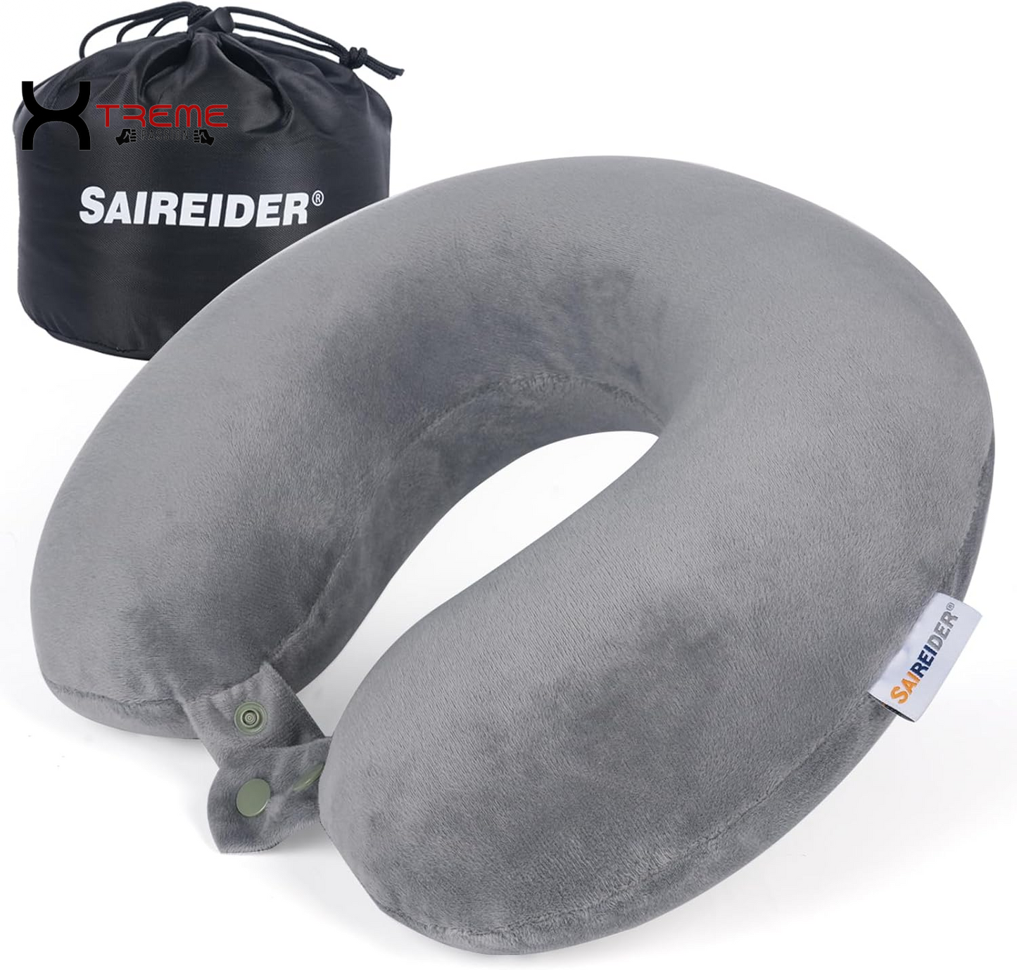 Experience Unmatched Comfort with Our 100% Pure Memory Foam Travel Neck Pillow - Perfect for Airplane, Car, Home & Office with Easy-to-Clean Washable Cover in Black