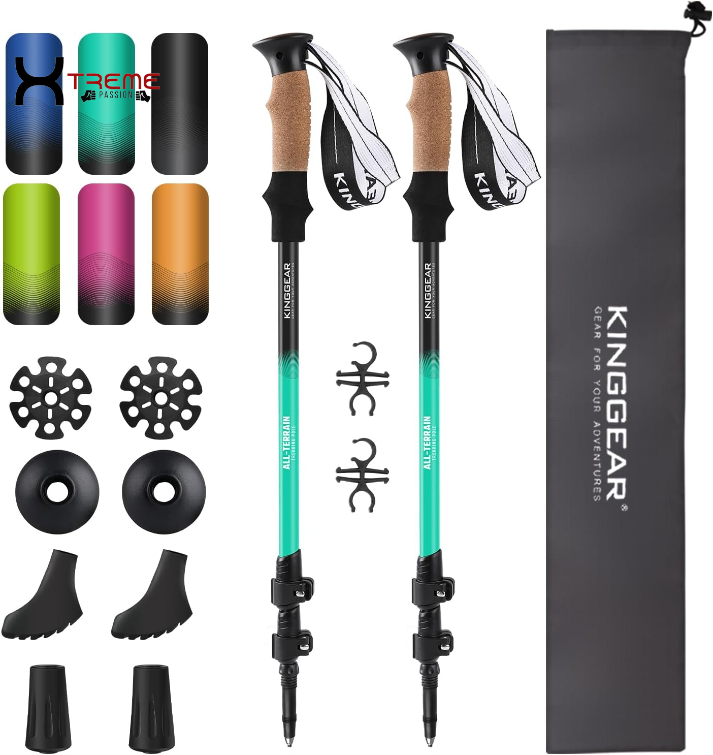 XtremePassion Ultra-Light Professional Hiking Poles - Adventure Ready