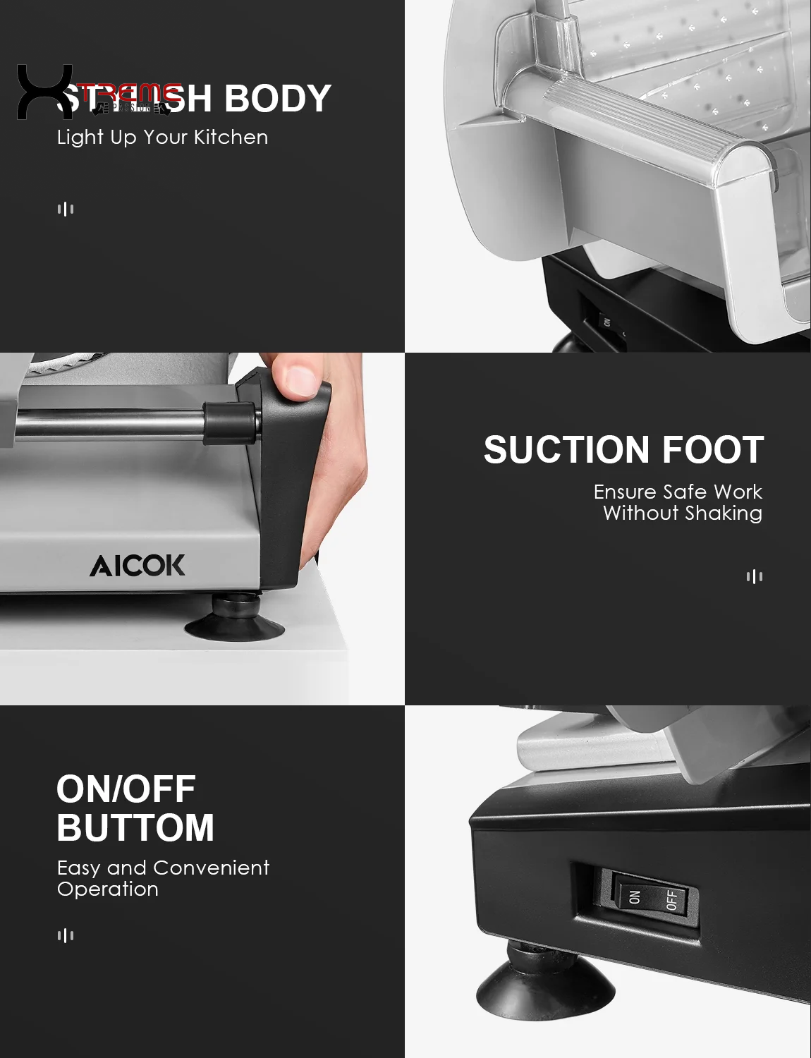 Premium 200W Electric Meat Slicer - Versatile 7.5" Stainless Steel Blades & Adjustable Thickness for Perfect Deli Cuts at Home - Sleek Silver Design