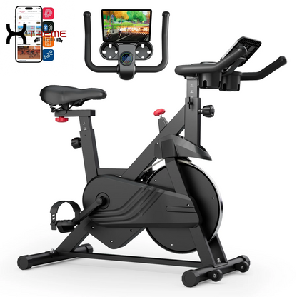 Transform Your Fitness Routine with the Revolutionary Indoor Exercise Bike - Adjustable Resistance, Supports 300 Lbs, Perfect for Home & Office Cardio Workouts!