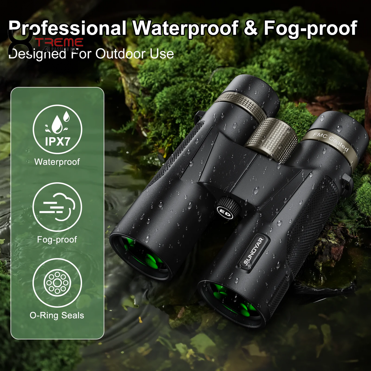 Unleash Your Outdoor Adventures with the 10X42 HD Professional Binoculars - Waterproof, BAK4 Prism, Includes Phone Adapter & Case for Bird Watching, Hiking & Travel