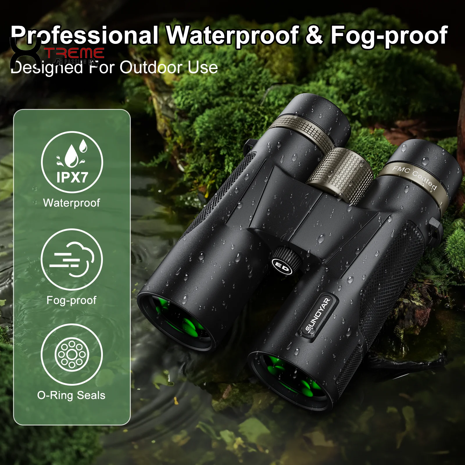 Unleash Your Outdoor Adventures with the 10X42 HD Professional Binoculars - Waterproof, BAK4 Prism, Includes Phone Adapter & Case for Bird Watching, Hiking & Travel