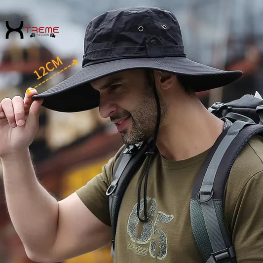 Ultimate Sun Protection Fishing Hat - Breathable Mesh Cap for Outdoor Adventures, Hiking, and Camping - Stylish Anti-UV Men's Panama Hat