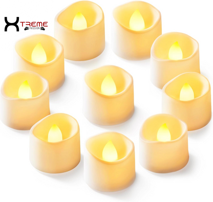 24Pcs Flickering Flameless LED Tea Lights - 200+ Hours of Battery-Operated Ambiance for Weddings, Anniversaries, Halloween, and Christmas Decor