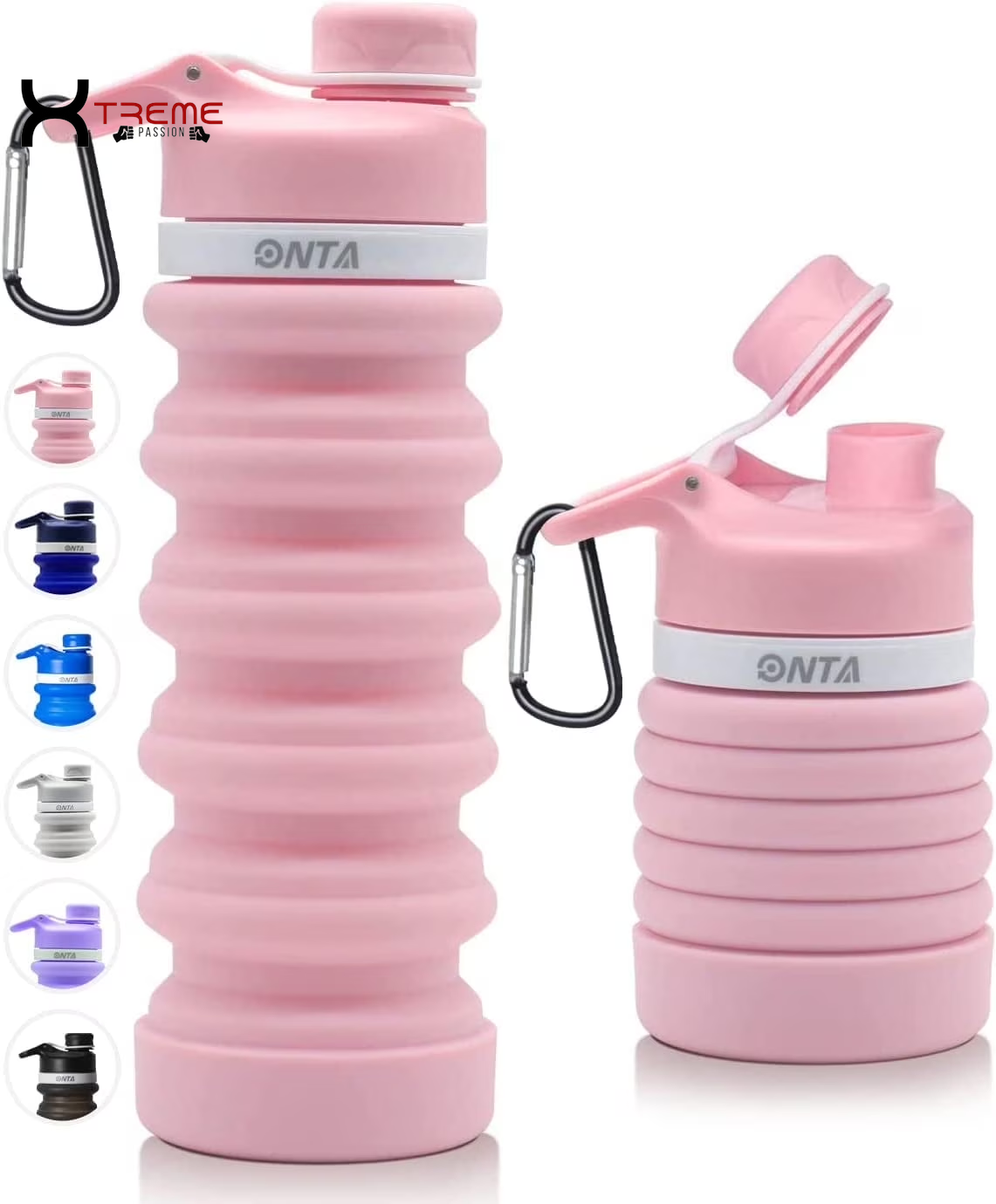 Discover the Ultimate 20Oz Collapsible Water Bottle - BPA-Free Silicone, Leak-Proof & Travel-Friendly in Sleek Black