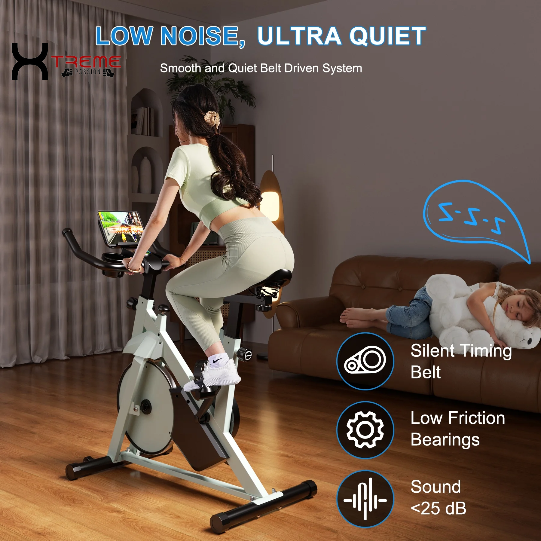 Transform Your Fitness Routine with the Revolutionary Indoor Exercise Bike - Adjustable Resistance, Supports 300 Lbs, Perfect for Home & Office Cardio Workouts!