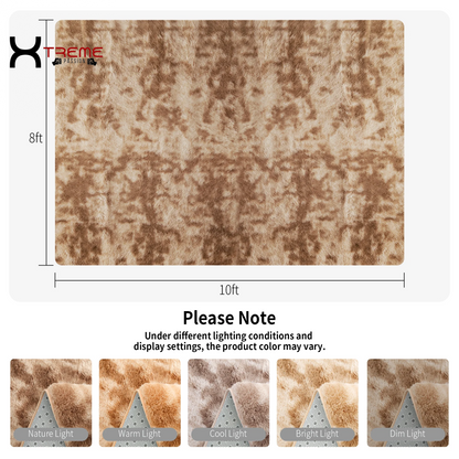 Indulge in Luxury with Our 8x10 Soft Fluffy Camel Area Rug - Perfect for Modern Living Spaces!