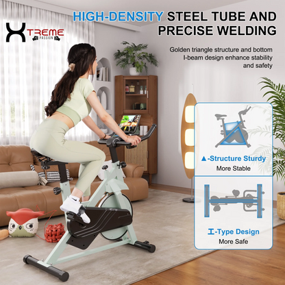 Transform Your Fitness Routine with the Revolutionary Indoor Exercise Bike - Adjustable Resistance, Supports 300 Lbs, Perfect for Home & Office Cardio Workouts!