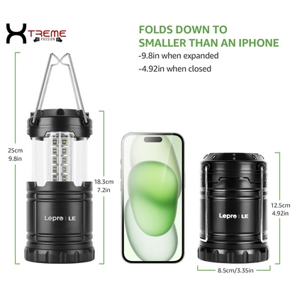 Illuminate Your Adventures with the Super Bright LED Collapsible Camping Lantern 4-Pack - Portable, Waterproof Emergency Lights for Every Outdoor Experience
