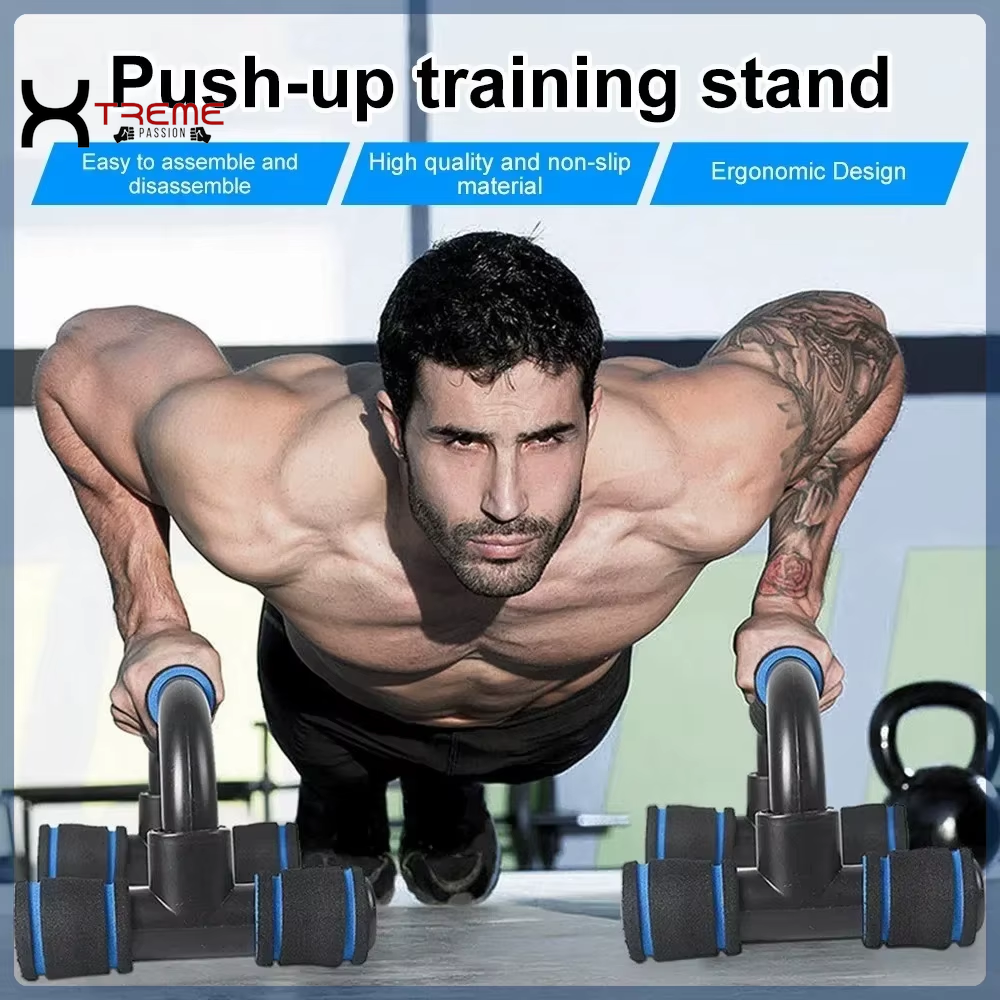 H-Shaped Push-Up Bracket for Enhanced Pectoral Muscle Training - Compact Home Fitness Equipment for Men