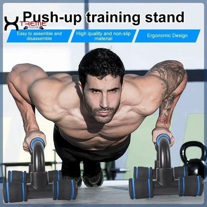 H-Shaped Push-Up Bracket for Enhanced Pectoral Muscle Training - Compact Home Fitness Equipment for Men
