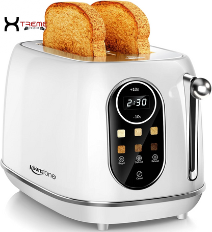 Stylish Deep Blue Compact 2-Slice Toaster with 6 Browning Settings, Bagel & Defrost Functions, and Removable Crumb Tray - Perfect for Every Kitchen!