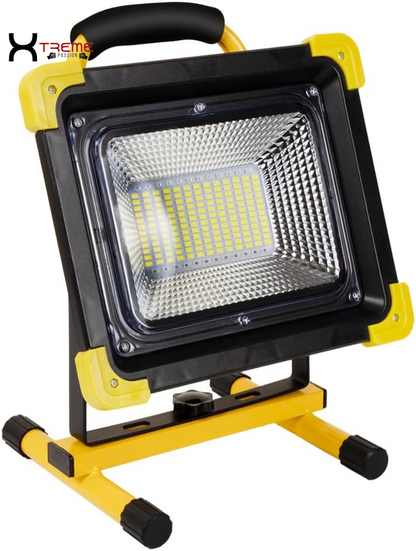 Experience Ultimate Illumination with the 30W Adjustable Brightness 36LED Portable Work Light - Waterproof Flood Light for Garage, Workshop, and Outdoor Adventures in Vibrant Yellow