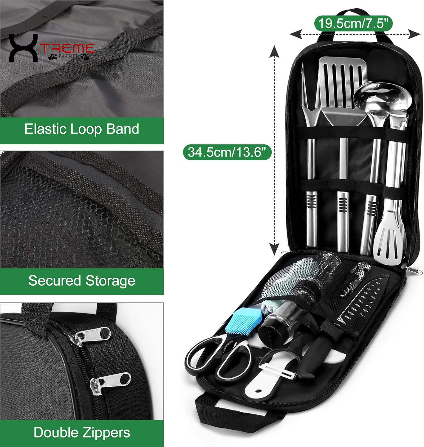 Ultimate 14-Piece Stainless Steel Camping Cooking Set - Your Complete Outdoor Kitchen Companion with Portable Storage Bag for Grilling, BBQ, and Adventure Cooking!