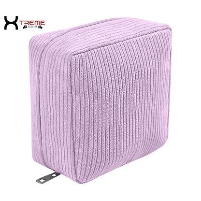 Stylish Black Makeup Bag - Large Capacity Travel Toiletries & Cosmetic Storage Tote with Brush Organizer