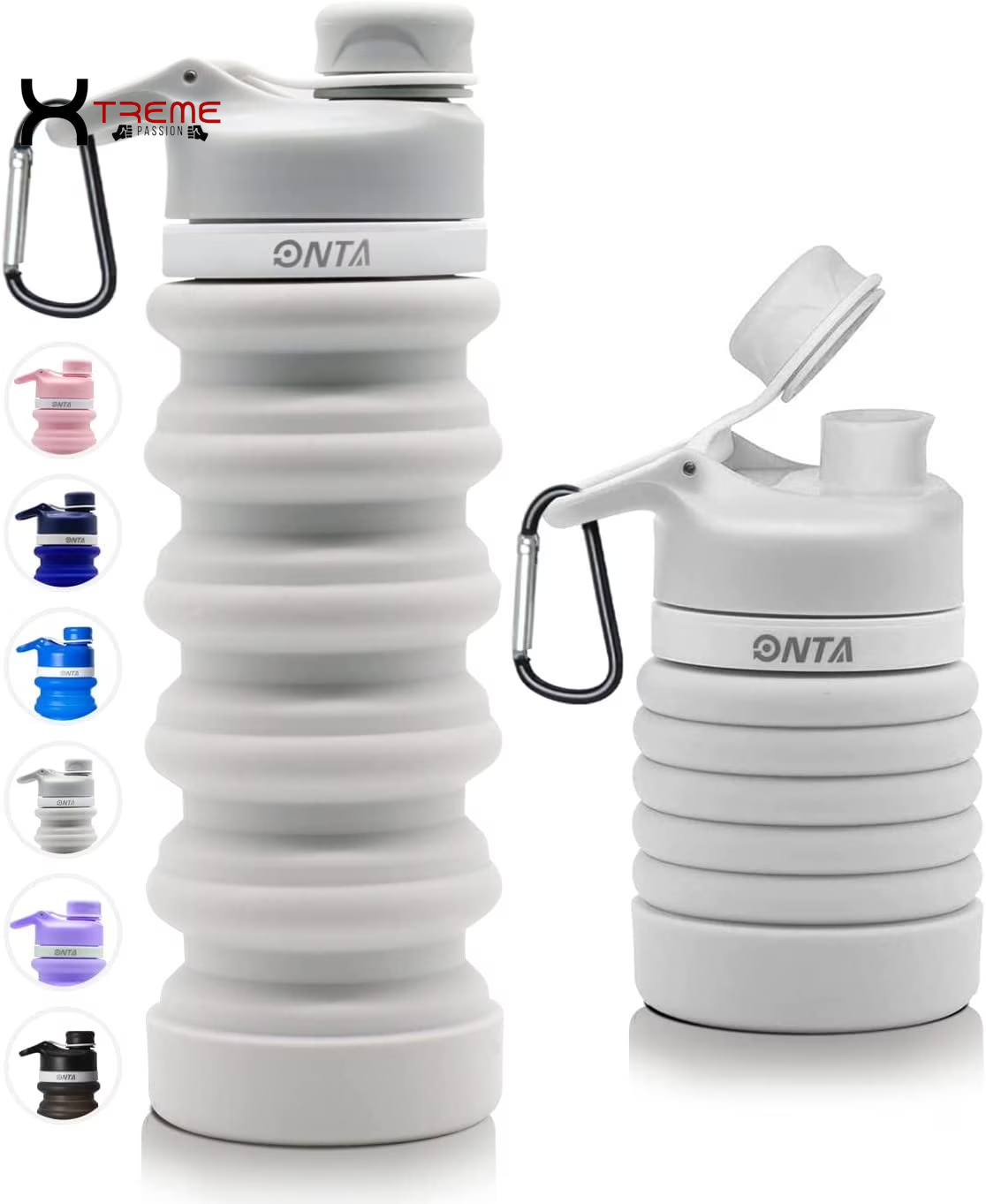 Discover the Ultimate 20Oz Collapsible Water Bottle - BPA-Free Silicone, Leak-Proof & Travel-Friendly in Sleek Black