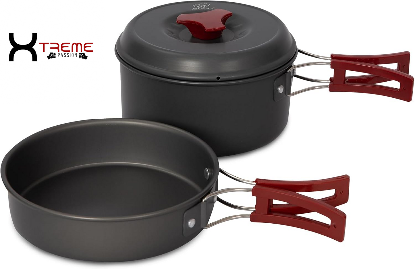 Ultimate 24-Piece Lightweight Camping Cookware Set for Family Adventures – Includes Kettle, Pots, Frying Pan, Bowls, Plates, and Spoon!