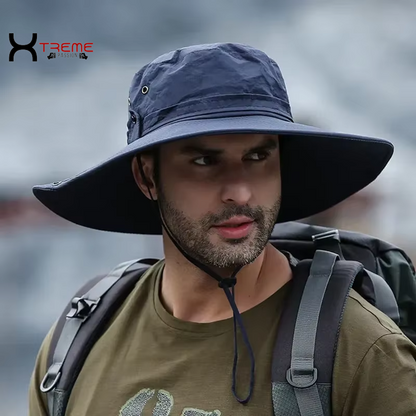 Ultimate Sun Protection Fishing Hat - Breathable Mesh Cap for Outdoor Adventures, Hiking, and Camping - Stylish Anti-UV Men's Panama Hat