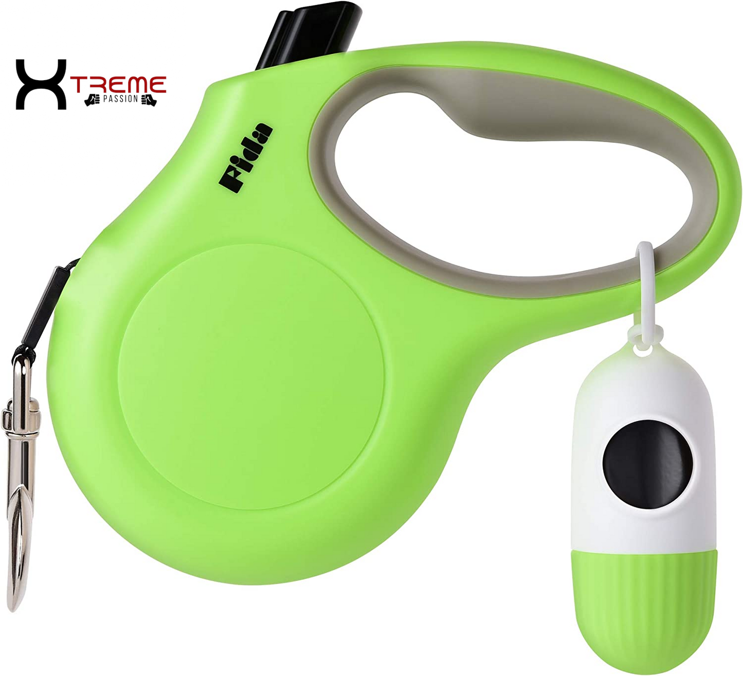 Ultimate 16 Ft Retractable Dog Leash with Poop Bag Dispenser - Tangle-Free & Anti-Slip Handle for Large Dogs Up to 110 Lbs - Reflective Nylon in Navy Blue