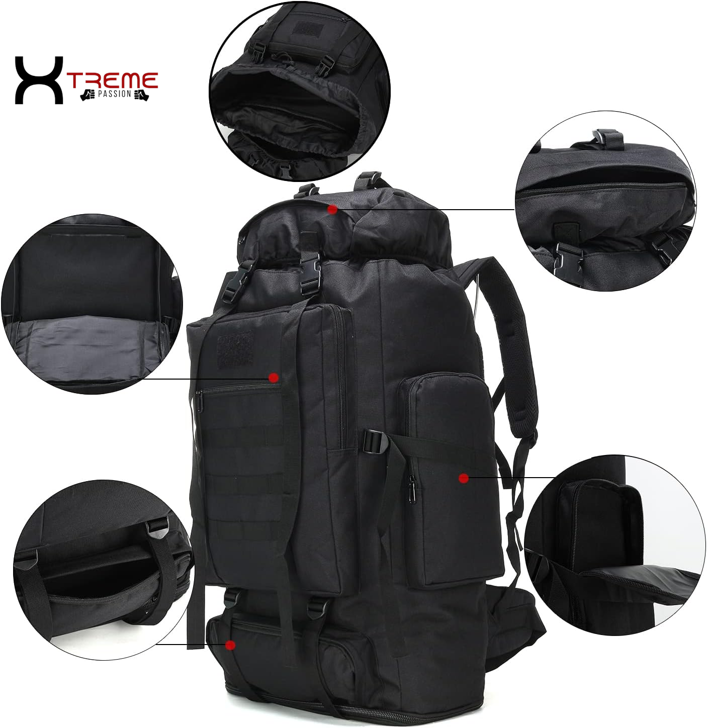 Ultimate 70L/100L Military Hiking Backpack - Rugged Molle Assault Pack for 3-Day Adventures